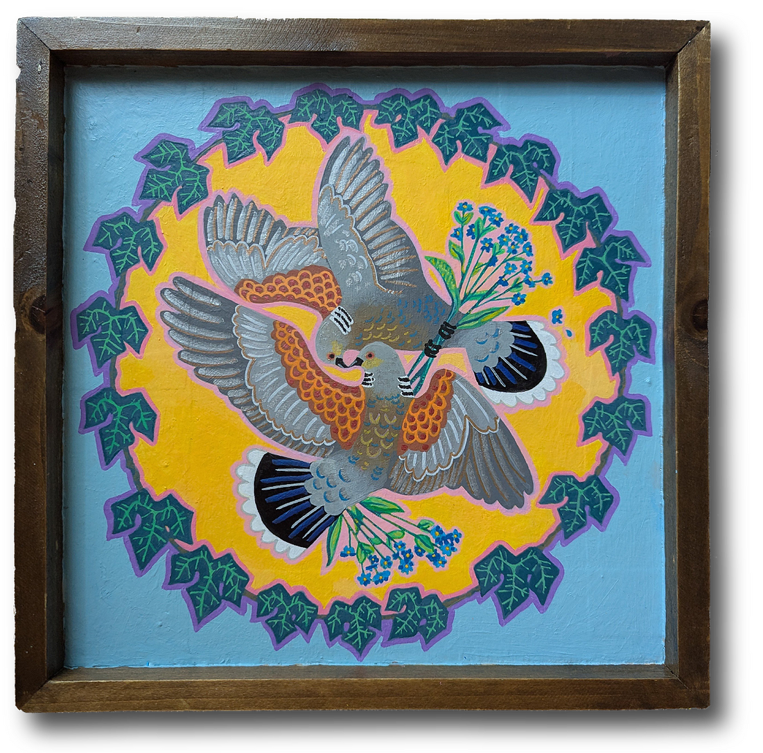Turtledoves | 2026 [Paint markers, acrylic]